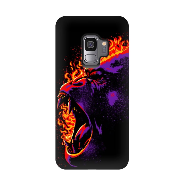 Galaxy S9 StrongFit Gorilla on fire by Alberto