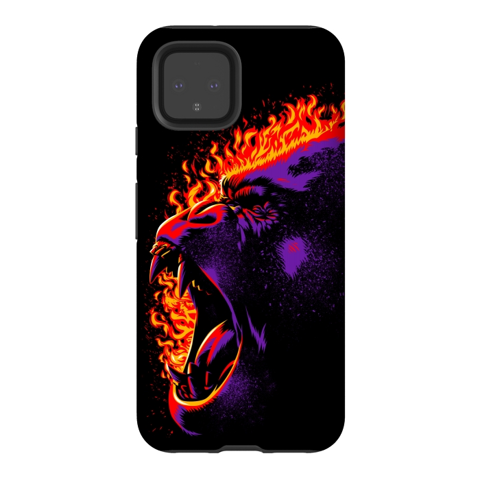 Pixel 4 StrongFit Gorilla on fire by Alberto