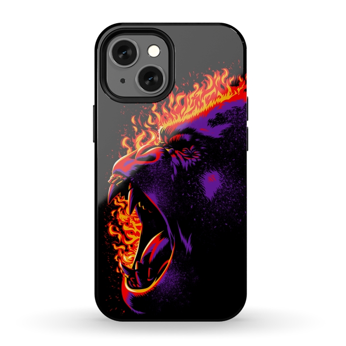 iPhone 12 mini StrongFit Gorilla on fire by Alberto
