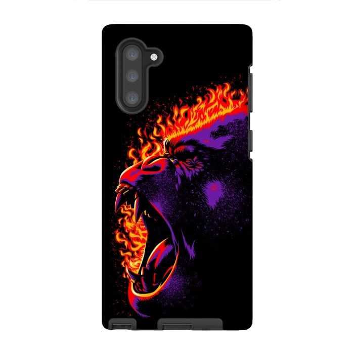 Galaxy Note 10 StrongFit Gorilla on fire by Alberto