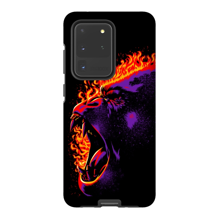 Galaxy S20 Ultra StrongFit Gorilla on fire by Alberto