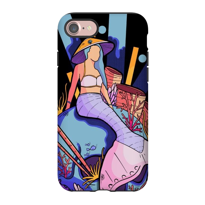 iPhone 7 StrongFit The skull and the mermaid by Steve Wade (Swade)