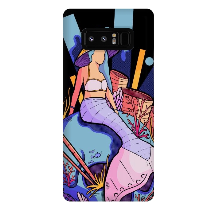 Galaxy Note 8 StrongFit The skull and the mermaid by Steve Wade (Swade)