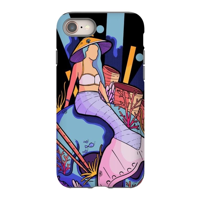 iPhone 8 StrongFit The skull and the mermaid por Steve Wade (Swade)