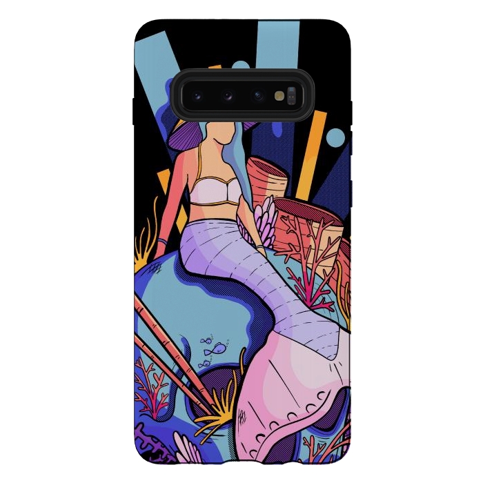 Galaxy S10 plus StrongFit The skull and the mermaid by Steve Wade (Swade)