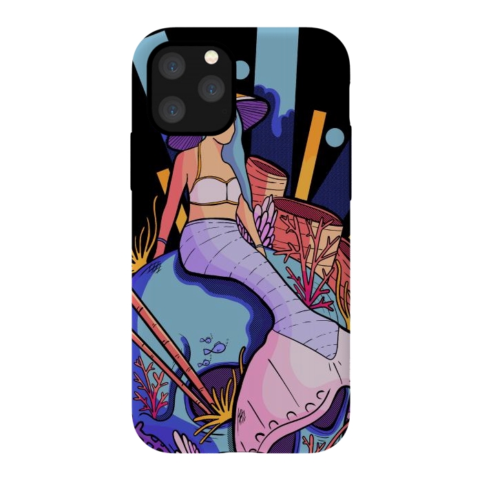 iPhone 11 Pro StrongFit The skull and the mermaid by Steve Wade (Swade)