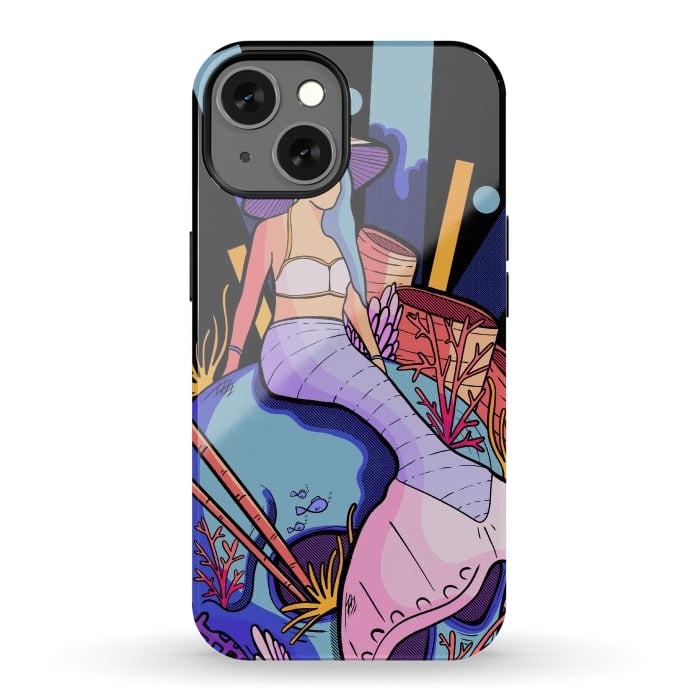 iPhone 13 StrongFit The skull and the mermaid by Steve Wade (Swade)