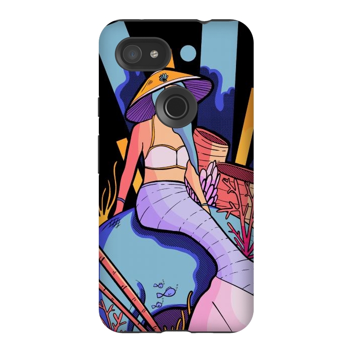 Pixel 3AXL StrongFit The skull and the mermaid by Steve Wade (Swade)