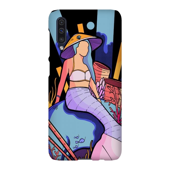 Galaxy A50 SlimFit The skull and the mermaid by Steve Wade (Swade)