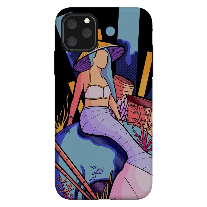 iPhone 11 Pro Max StrongFit The skull and the mermaid by Steve Wade (Swade)