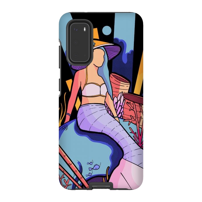 Galaxy S20 StrongFit The skull and the mermaid by Steve Wade (Swade)