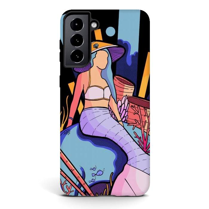 Galaxy S21 plus StrongFit The skull and the mermaid by Steve Wade (Swade)