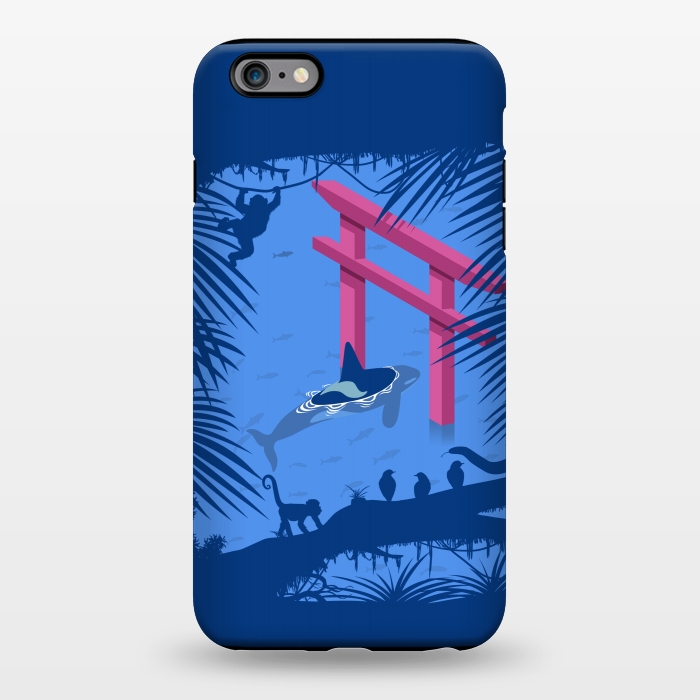iPhone 6/6s plus StrongFit Whale under Japanese Torii by Alberto