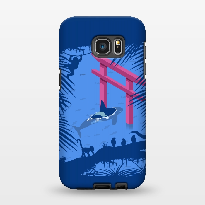 Galaxy S7 EDGE StrongFit Whale under Japanese Torii by Alberto