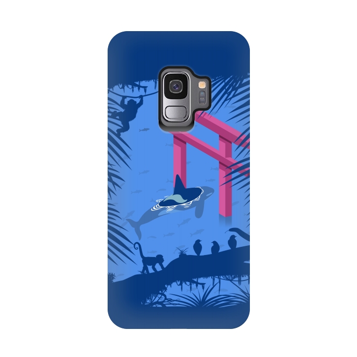 Galaxy S9 StrongFit Whale under Japanese Torii by Alberto