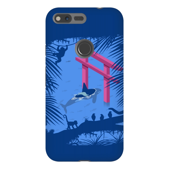 Pixel XL StrongFit Whale under Japanese Torii by Alberto