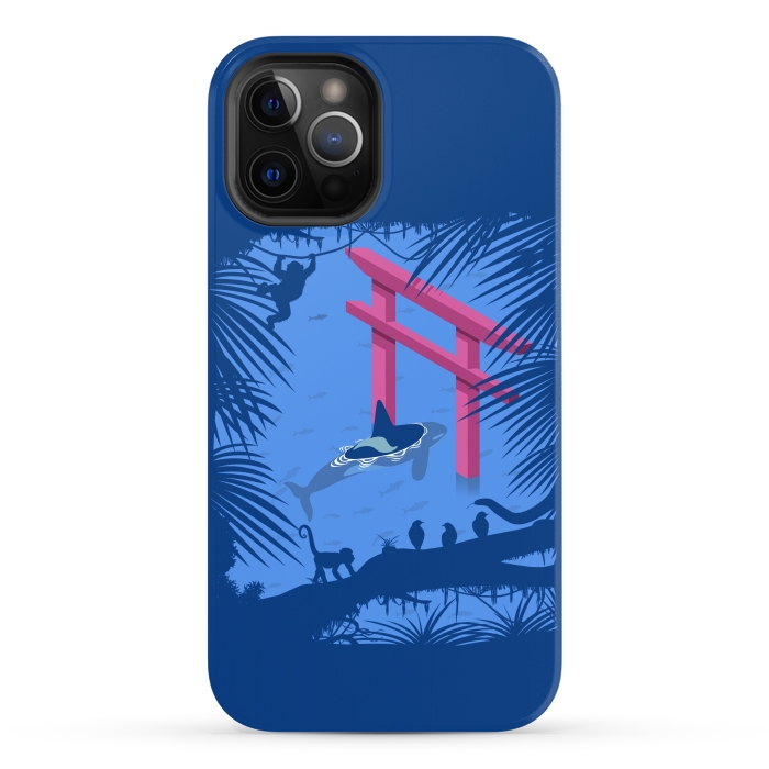 iPhone 12 Pro Max StrongFit Whale under Japanese Torii by Alberto