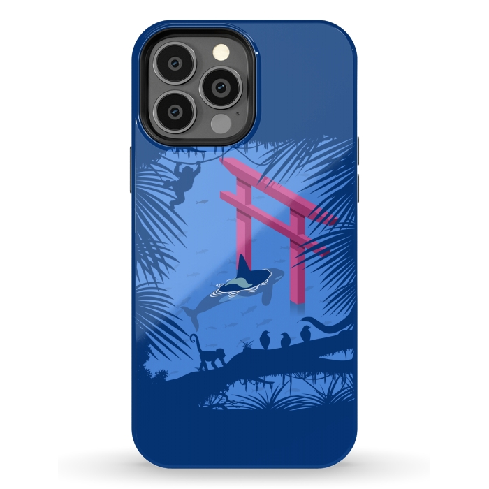 iPhone 13 Pro Max StrongFit Whale under Japanese Torii by Alberto