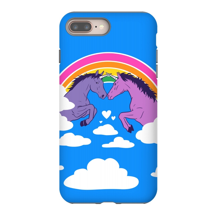 iPhone 8 plus StrongFit Duel of unicorns by Alberto