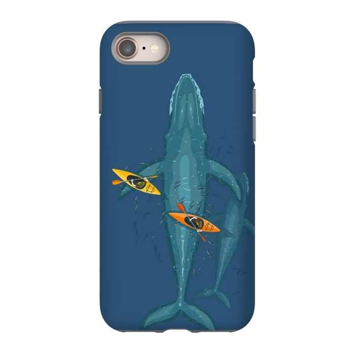 iPhone 8 StrongFit Canoes on whale family by Alberto