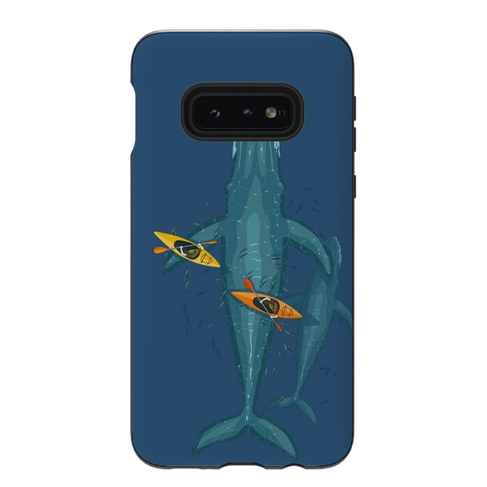 Galaxy S10e StrongFit Canoes on whale family by Alberto