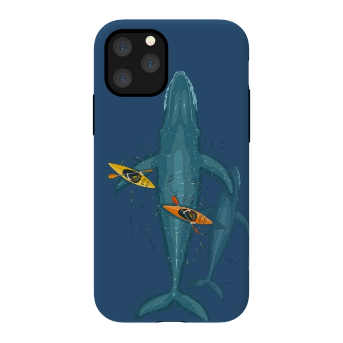 iPhone 11 Pro StrongFit Canoes on whale family by Alberto