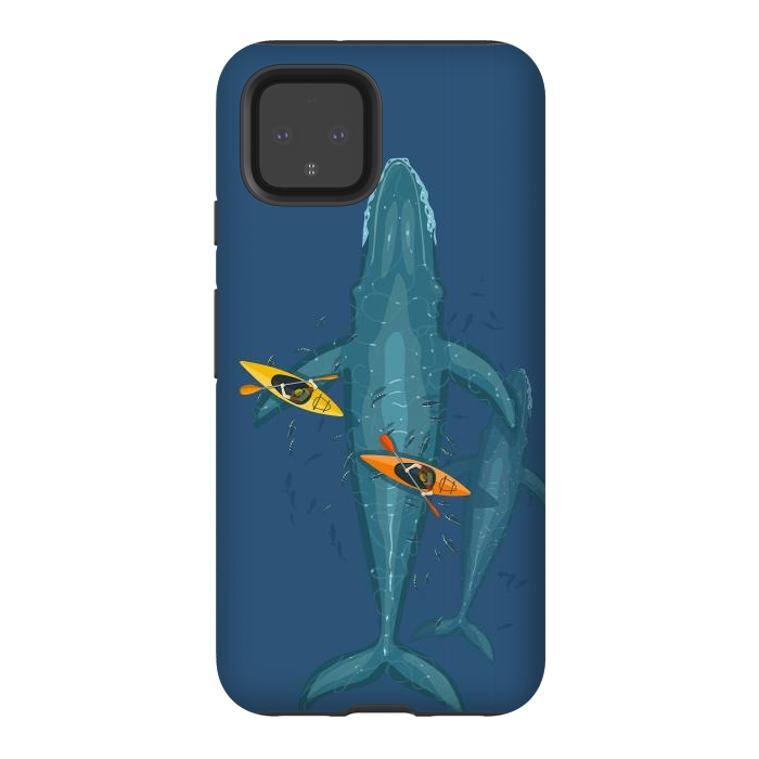Pixel 4 StrongFit Canoes on whale family by Alberto
