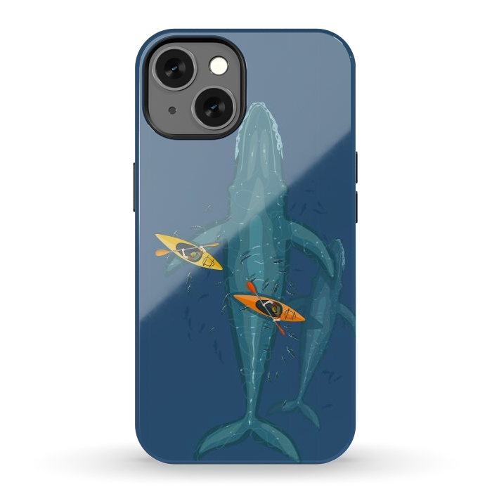 iPhone 13 StrongFit Canoes on whale family by Alberto