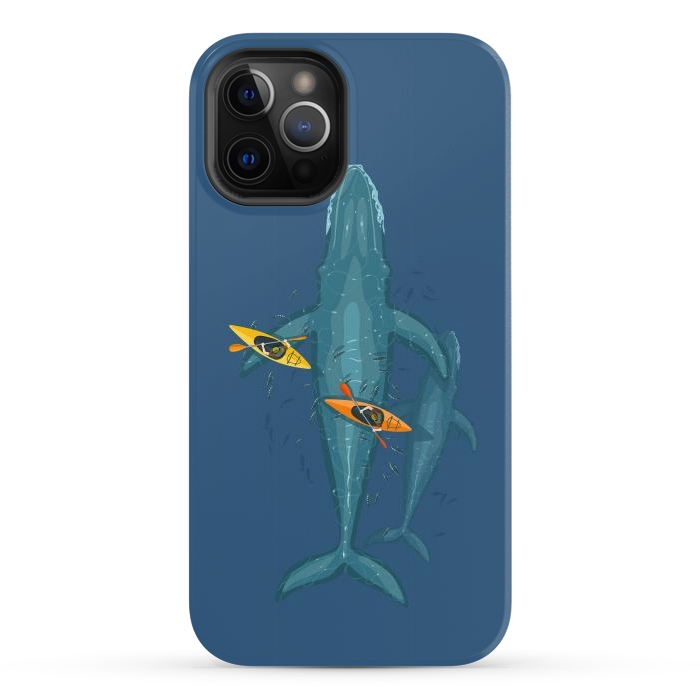 iPhone 12 Pro Max StrongFit Canoes on whale family by Alberto