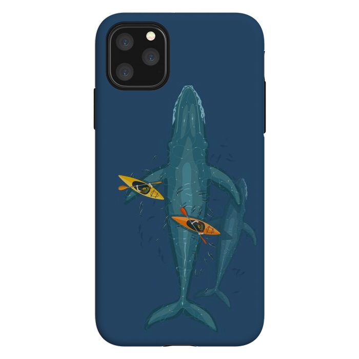 iPhone 11 Pro Max StrongFit Canoes on whale family by Alberto