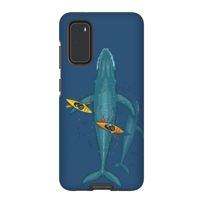 Galaxy S20 StrongFit Canoes on whale family by Alberto