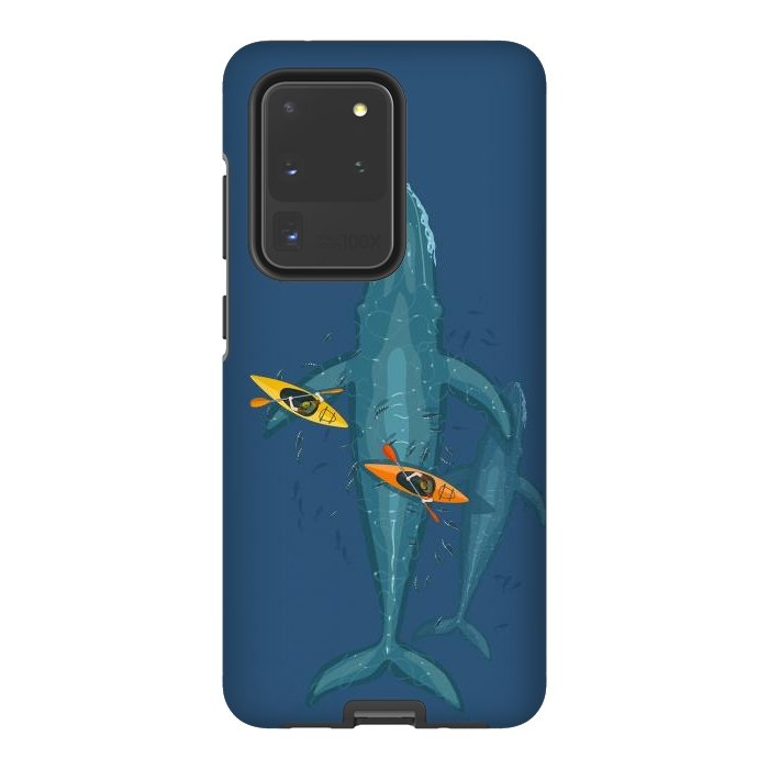 Galaxy S20 Ultra StrongFit Canoes on whale family by Alberto