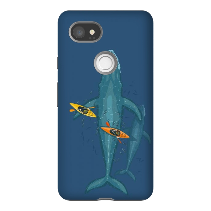 Pixel 2XL StrongFit Canoes on whale family by Alberto