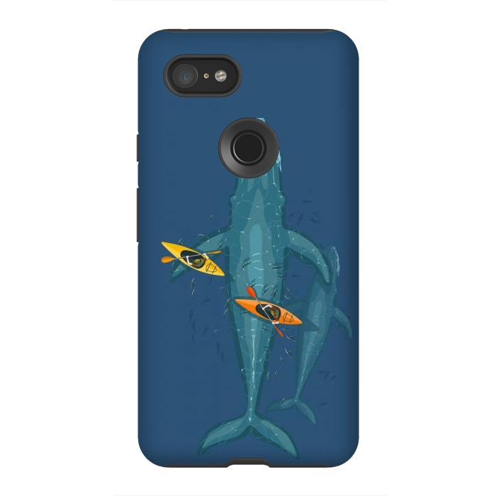 Pixel 3XL StrongFit Canoes on whale family by Alberto