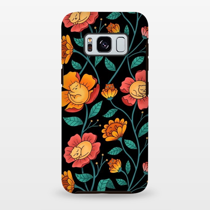 Galaxy S8 plus StrongFit Cats and Flowers by Coffee Man