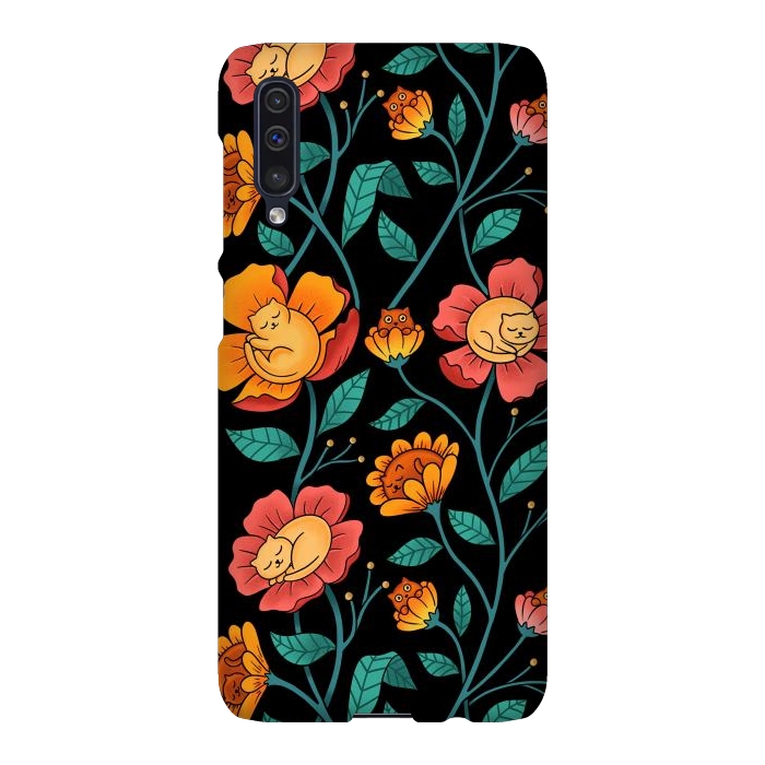 Galaxy A50 SlimFit Cats and Flowers by Coffee Man