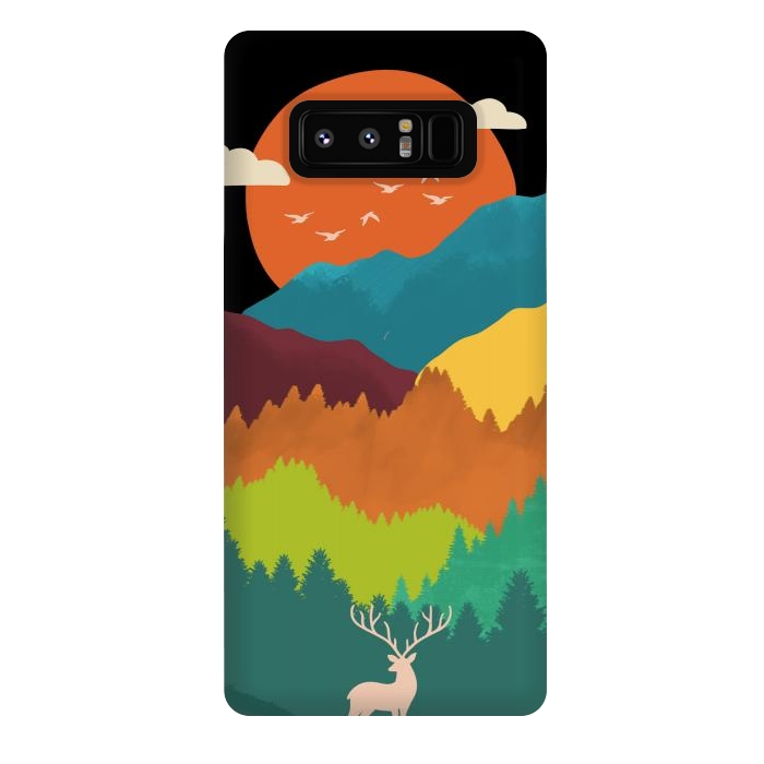 Galaxy Note 8 StrongFit Mountains Layers by Coffee Man