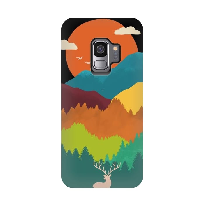 Galaxy S9 StrongFit Mountains Layers by Coffee Man