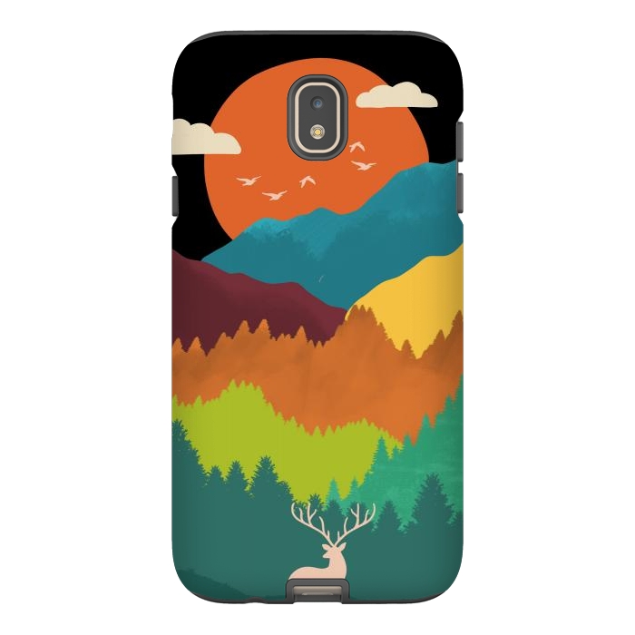 Galaxy J7 StrongFit Mountains Layers by Coffee Man