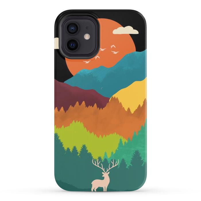 iPhone 12 StrongFit Mountains Layers por Coffee Man