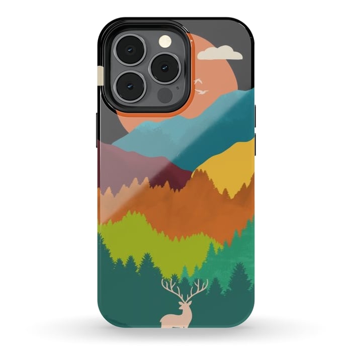 iPhone 13 pro StrongFit Mountains Layers por Coffee Man
