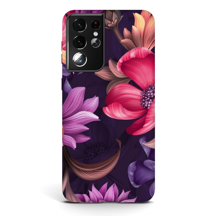 Galaxy S21 ultra StrongFit Botanical Floral illustration by ArtsCase
