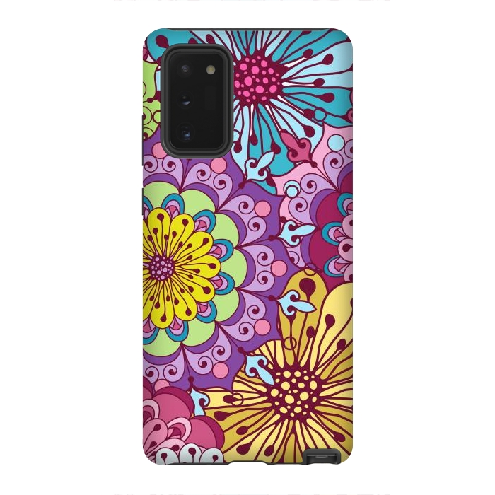 Galaxy Note 20 StrongFit Brightly Colored Flowers by ArtsCase