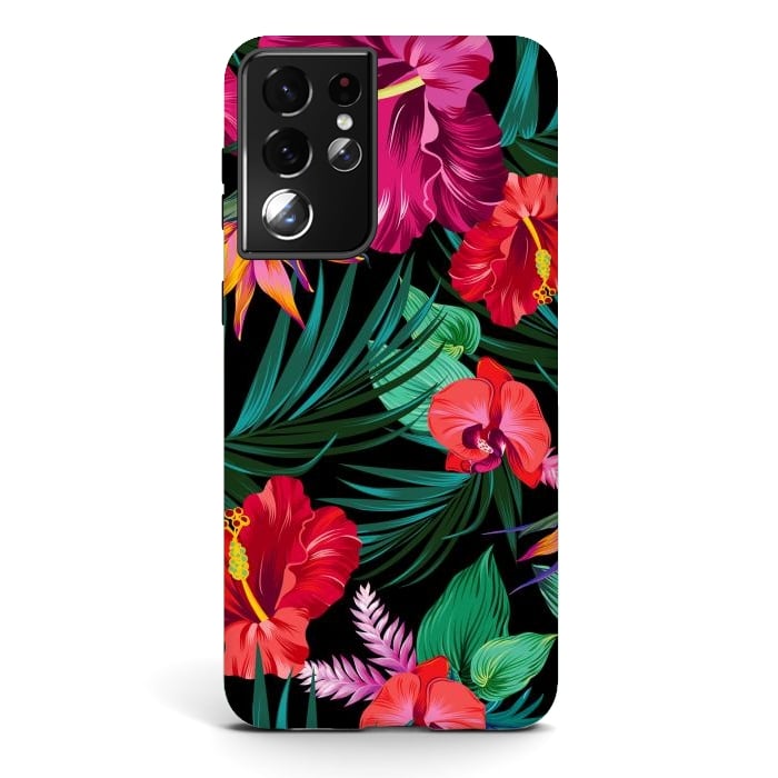 Galaxy S21 ultra StrongFit Exotic Flowers by ArtsCase