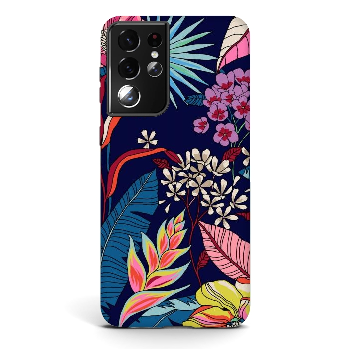 Galaxy S21 ultra StrongFit Floral Design 123 by ArtsCase