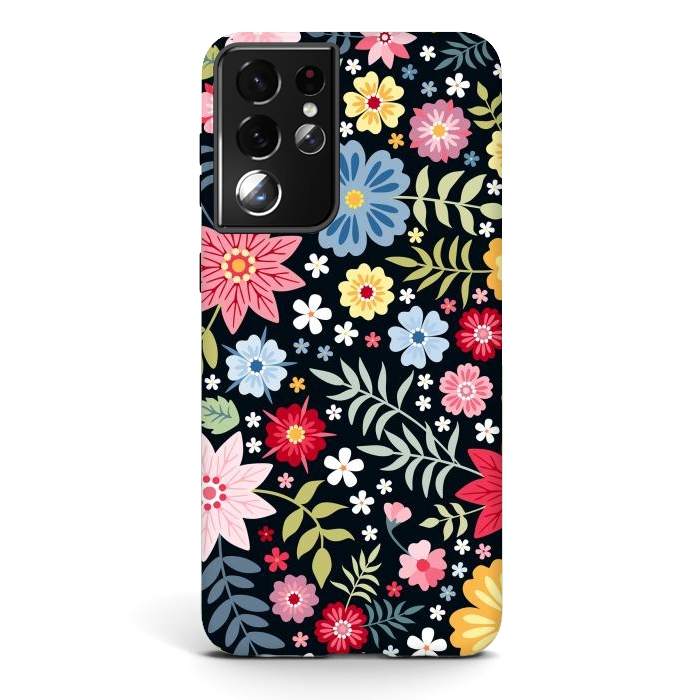 Galaxy S21 ultra StrongFit Floral Pattern Design XXXX by ArtsCase