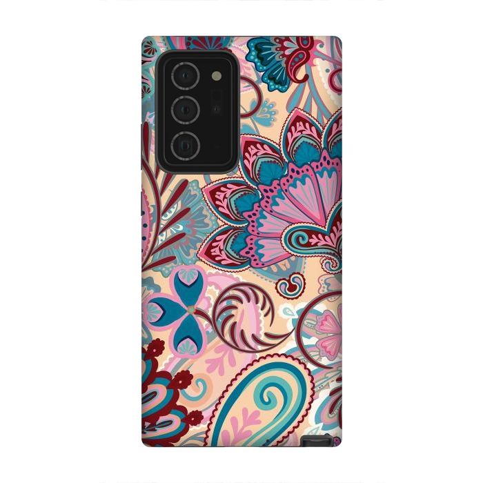 Galaxy Note 20 Ultra StrongFit Paisley Flowers Design by ArtsCase