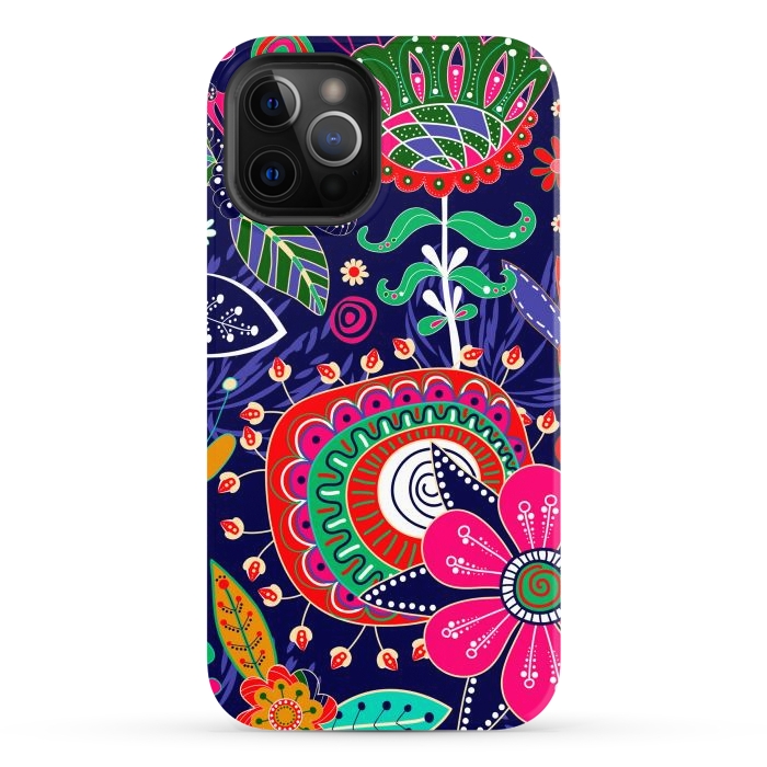 iPhone 12 Pro Max StrongFit Seamless Floral Pattern by ArtsCase