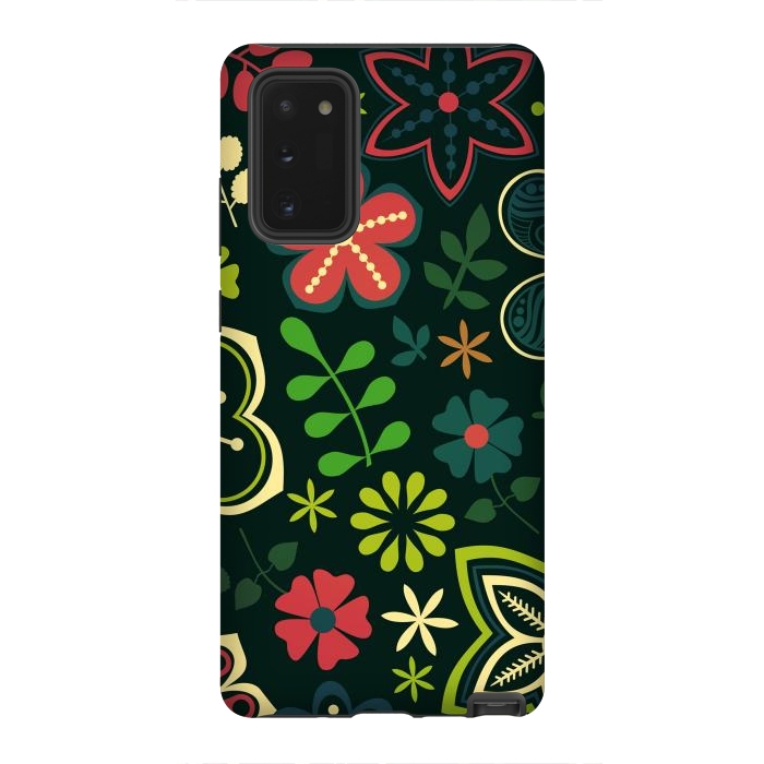 Galaxy Note 20 StrongFit Seamless Flowers and Birds by ArtsCase