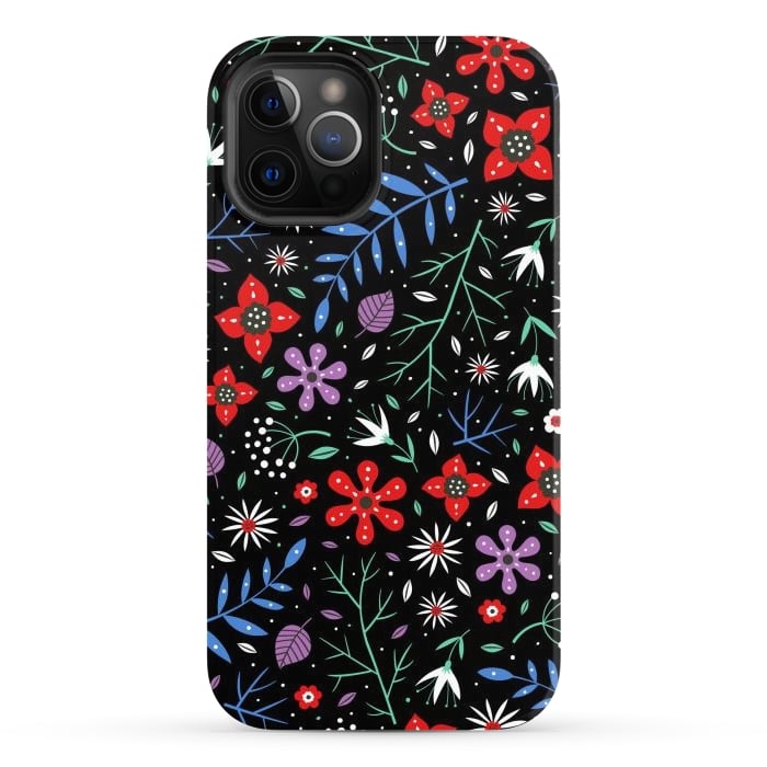 iPhone 12 Pro Max StrongFit Small Flower Patterns by ArtsCase